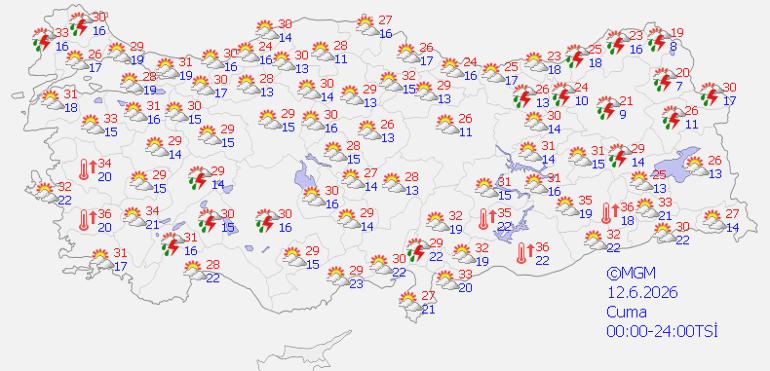 Yarın hava durumu ve sıcaklık değişimi 2 Türkiye genelinde hava durumu