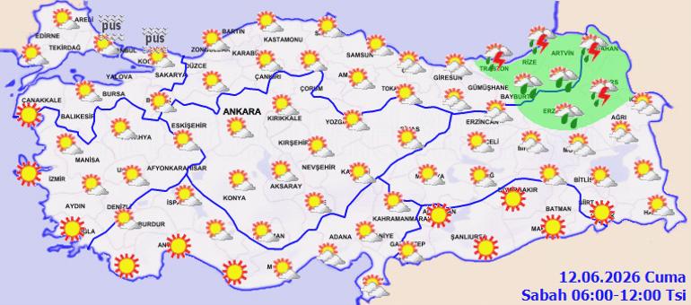 Yarın hava durumu ve sıcaklık değişimi 3 Bölgelere göre durum