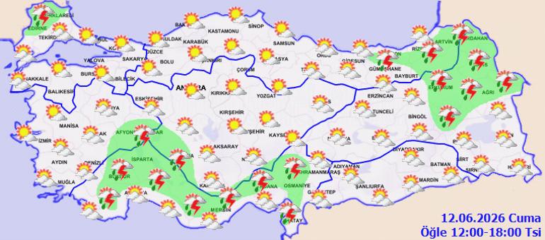 Yarın hava durumu ve sıcaklık değişimi 4 Bölgelere göre durum