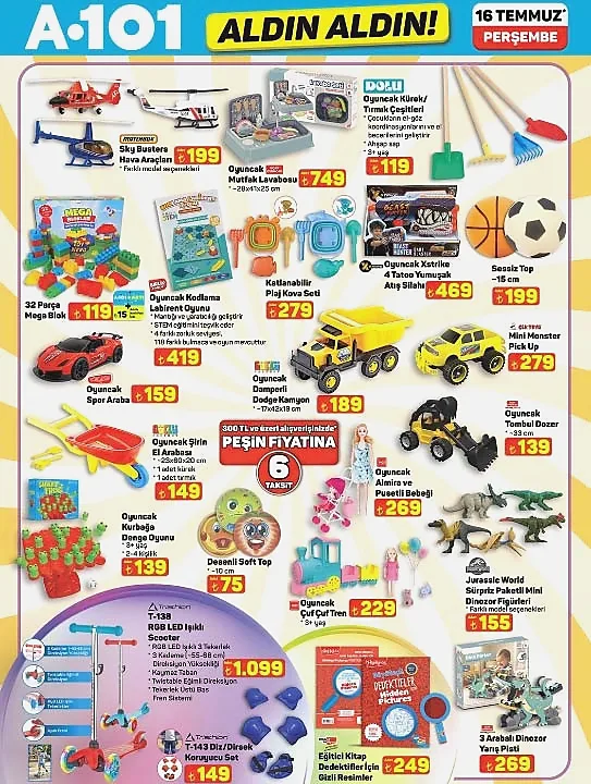 16 Temmuz 2026 A101 aktüel ürünleri ve fiyatları