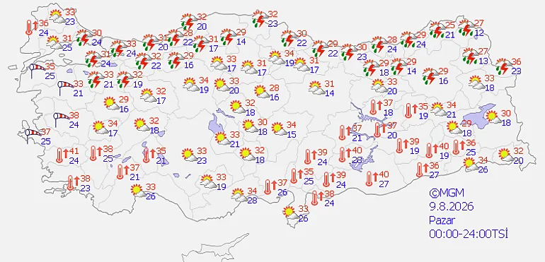 Son dakika hava durumu tahminleri il il | Yarın (9 Ağustos) hava nasıl olacak? Pazar günü İstanbul'da yağmur var mı? Meteoroloji'den İstanbul ve birçok ile uyarı! 2 son dakika hava durumu tahminleri il il yarin 9 agustos hava nasil olacak K7nv2wXK