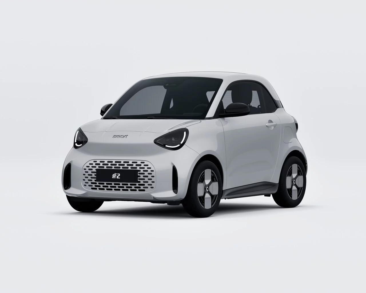 Smart #2 iki kisilik tam elektrikli sehir otomobili beyaz renk