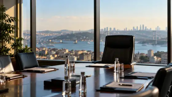 Anadolu Hayat Emeklilik genel müdürlük değişikliği haberine eşlik eden temsili yönetim kurulu toplantı odası