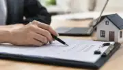 Konut birikimi ve aile sigortası planı için belgeleri inceleyen kişi