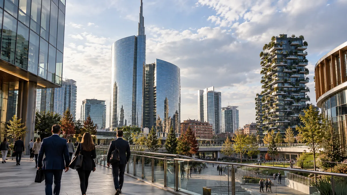 Milano modern iş bölgesi ve kurumsal ofis binaları - Starr İtalya şubesi haberi