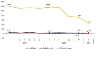 2025 Yılı I. Çeyrek İşgücü Girdi ve Maliyeti Endeksleri