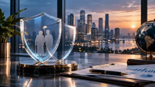 Manulife ve Munich Re uzun süreli bakım reasürans işlemini temsil eden yaşlı bakım ve finansal koruma görseli