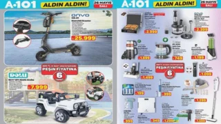 26 Mayıs 2026 A101 Aldın Aldın kataloğunda öne çıkan elektronik, ev, mutfak, tekstil ve gıda ürünleri