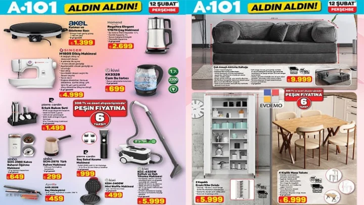 A101 12 Şubat 2026 Aldın Aldın kataloğunda indirimli ürünler ve yeni hafta fırsatları