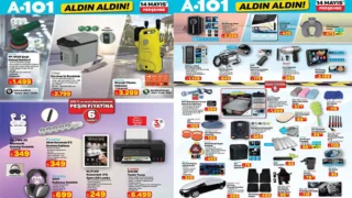 A101 AFİŞİ 14 MAYIS 2026 || A101 Aldın Aldın aktüel kataloğu indirimli ürünleri neler? A101 yeni broşürü ile araç içi buzdolabı, waffle makinesi, dijital piyano, sahte para dedektörü, akü takviye cihazı, tanklı yazıcı geliyor