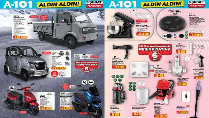 A101 Aldın Aldın Kataloğu 5 Şubat 2026 Perşembe İndirimli Ürünler Listesi