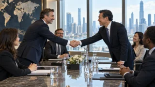 Assurex Global ile The Miller Group arasındaki küresel brokerlik iş birliğini temsil eden ChatGPT tarafından oluşturulmuş görsel