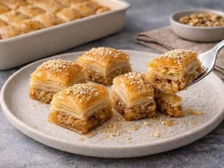 Bademli Ev Baklavası Tarifi, Malzemeleri ve Yapılış Aşamaları