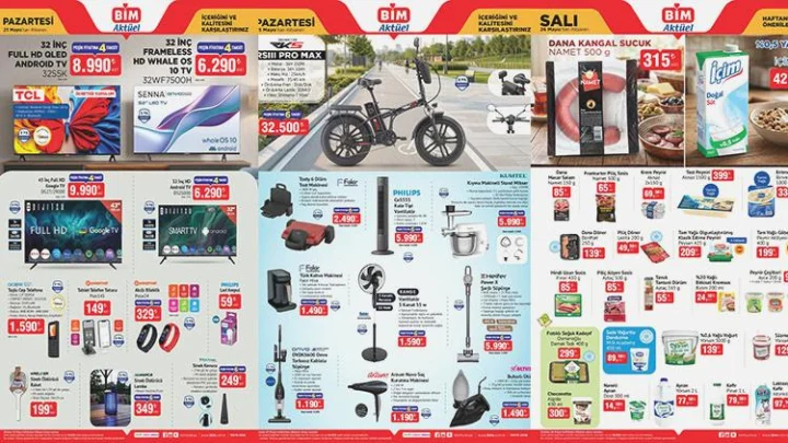 BİM 25-26 Mayıs 2026 aktüel katalogta teknoloji, ev ürünleri, temizlik ve gıda kampanyaları yer alıyor