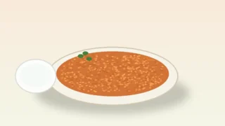 Bulgur pilavı su ölçüsü için bulgur pilavı ve yoğurt temalı özgün editoryal görsel