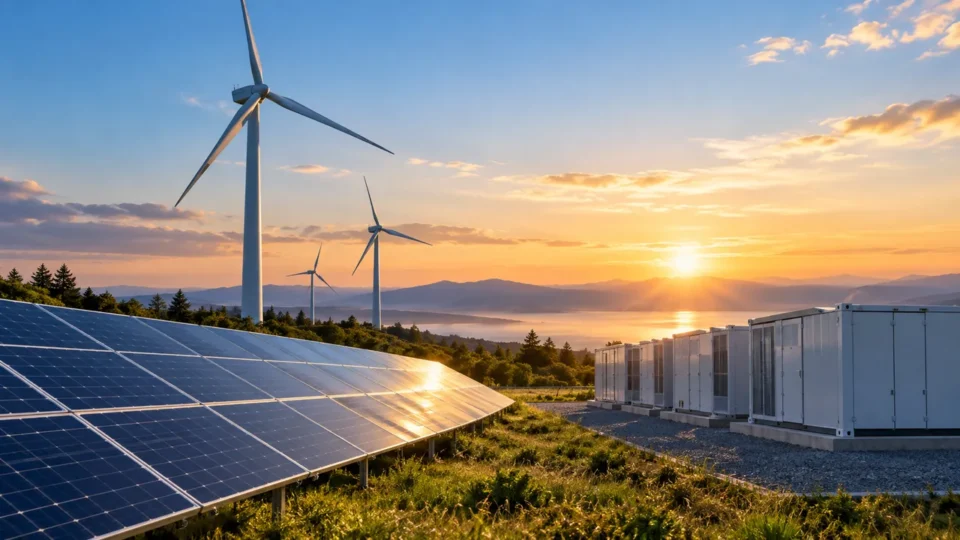 Yenilenebilir enerji projeleri ve sigorta kapasitesini temsil eden özgün görsel