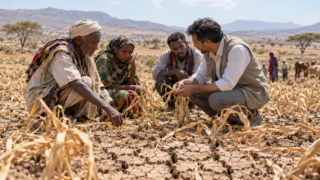 Pakistan ve Etiyopya'daki kuraklık için parametrik sigorta ödemesini temsil eden ChatGPT tarafından oluşturulmuş görsel