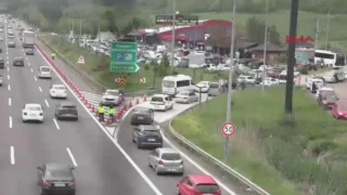 Kurban Bayramı tatilinde Bolu geçişinde araç yoğunluğu yaşandı