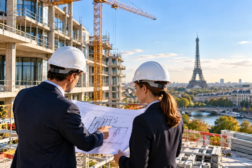 MISSION Trevanti Fransa kefalet sigortası MGA faaliyetini temsil eden Paris inşaat ve teminat görseli