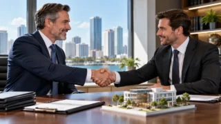 Sigorta brokerliği şirket satın almasını temsil eden profesyonel iş anlaşması görseli