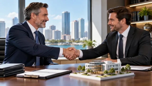 Sigorta brokerliği şirket satın almasını temsil eden profesyonel iş anlaşması görseli